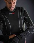 BIOTEX Cyklistické triko s dlouhým rukávem - TURTLENECK - černá