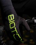 BIOTEX Cyklistické rukavice dlouhoprsté - THERMAL TOUCH GEL - žlutá/černá