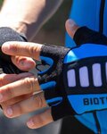 BIOTEX Cyklistické rukavice krátkoprsté - MESH RACE  - černá/modrá