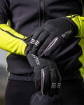 BIOTEX Cyklistické rukavice dlouhoprsté - EXTRAWINTER - černá/šedá