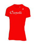 CASTELLI Cyklistické triko s krátkým rukávem - CLASSIC W - červená