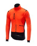 CASTELLI Cyklistická zateplená bunda - ALPHA ROS - oranžová/černá