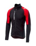 CASTELLI Cyklistická zateplená bunda - MORTIROLO V - červená/černá