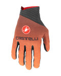CASTELLI Cyklistické rukavice dlouhoprsté - CW 6.1 CROSS - oranžová