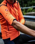 CASTELLI Cyklistická zateplená bunda - PERFETTO ROS CONVERT - oranžová