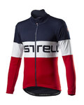 CASTELLI Cyklistická zateplená bunda - PROLOGO WINTER - modrá/bílá/červená