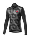 CASTELLI Cyklistický dres s dlouhým rukávem zimní - CUBI LONG - černá/šedá