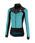 CASTELLI Cyklistický dres s dlouhým rukávem zimní - SFIDA LADY WINTER - světle modrá/černá