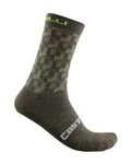 CASTELLI Cyklistické ponožky klasické - CUBI 18 - zelená
