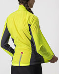 CASTELLI Cyklistická větruodolná bunda - SQUADRA STRECH LADY - žlutá