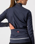 CASTELLI Cyklistická zateplená bunda - GO LADY WINTER - modrá