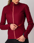 CASTELLI Cyklistická zateplená bunda - GO LADY WINTER - bordó