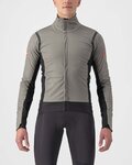 CASTELLI Cyklistická zateplená bunda - ALPHA RoS 2 - šedá/černá