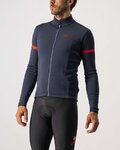 CASTELLI Cyklistický dres s dlouhým rukávem zimní - FONDO 2 WINTER - modrá