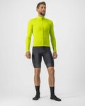 CASTELLI Cyklistický dres s dlouhým rukávem zimní - PRO THERMAL - žlutá