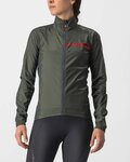 CASTELLI Cyklistická větruodolná bunda - SQUADRA STRECH LADY - zelená