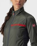 CASTELLI Cyklistická větruodolná bunda - SQUADRA STRECH LADY - zelená