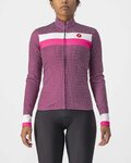 CASTELLI Cyklistický dres s dlouhým rukávem zimní - VOLARE LADY WINTER - bílá/cyklámenová