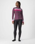 CASTELLI Cyklistický dres s dlouhým rukávem zimní - VOLARE LADY WINTER - bílá/cyklámenová