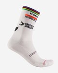CASTELLI Cyklistické ponožky klasické - SOUDAL QUICK-STEP 23 - bílá