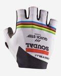 CASTELLI Cyklistické rukavice krátkoprsté - SOUDAL QUICK-STEP 23 - bílá