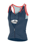 CASTELLI Cyklistický dres bez rukávů - SOLARE LADY - modrá/světle modrá