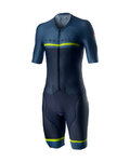 CASTELLI Cyklistická kombinéza - SANREMO 4 SPEED - modrá