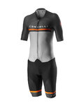 CASTELLI Cyklistická kombinéza - SANREMO 4 SPEED - černá/šedá