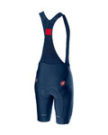 CASTELLI Cyklistické kalhoty krátké s laclem - COMPETIZIONE - modrá
