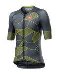 CASTELLI Cyklistický dres s krátkým rukávem - CLIMBER'S 3.0 - šedá/žlutá
