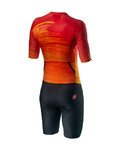 CASTELLI Cyklistická kombinéza - PR SPEED - červená/černá