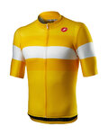 CASTELLI Cyklistický dres s krátkým rukávem - LA MITICA - žlutá/bílá