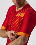CASTELLI Cyklistická kombinéza - FREE SANREMO 2 - červená/černá