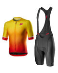 CASTELLI Cyklistický krátký dres a krátké kalhoty - AERO RACE - žlutá/černá