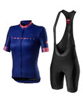 CASTELLI Cyklistický dres s krátkým rukávem - GRADIENT LADY - fialová/růžová/černá