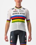 CASTELLI Cyklistický dres s krátkým rukávem - QUICK-STEP 2022 COMPETIZIONE - duhová/bílá