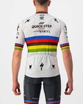 CASTELLI Cyklistický dres s krátkým rukávem - QUICK-STEP 2022 COMPETIZIONE - duhová/bílá