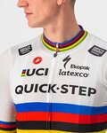 CASTELLI Cyklistický dres s krátkým rukávem - QUICK-STEP 2022 COMPETIZIONE - duhová/bílá