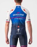 CASTELLI Cyklistický dres s krátkým rukávem - QUICK-STEP 2022 COMPETIZIONE - modrá/bílá