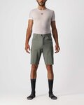 CASTELLI Cyklistické kalhoty krátké bez laclu - UNLIMITED BAGGY - šedá