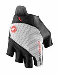 CASTELLI Cyklistické rukavice krátkoprsté - ROSSO CORSA PRO V - bílá