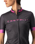 CASTELLI Cyklistický dres s krátkým rukávem - GRADIENT LADY - antracitová
