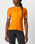CASTELLI Cyklistický dres s krátkým rukávem - GRADIENT LADY - oranžová