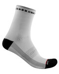 CASTELLI Cyklistické ponožky klasické - ROSSO CORSA 11 LADY - černá/bílá