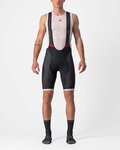CASTELLI Cyklistické kalhoty krátké s laclem - COMPETIZIONE KIT - černá/stříbrná