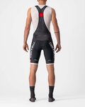 CASTELLI Cyklistické kalhoty krátké s laclem - COMPETIZIONE KIT - černá/stříbrná