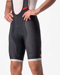 CASTELLI Cyklistické kalhoty krátké s laclem - COMPETIZIONE KIT - černá/stříbrná