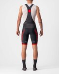 CASTELLI Cyklistické kalhoty krátké s laclem - COMPETIZIONE KIT - černá/červená