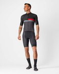 CASTELLI Cyklistický dres s krátkým rukávem - A BLOCCO - černá/šedá/červená