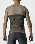 CASTELLI Cyklistický dres s krátkým rukávem - A BLOCCO - šedá/oranžová/zelená